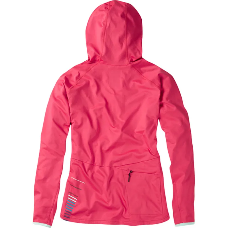 Madison Zena Womens Long Sleeve Hooded Top - Rose Red 2 Madison Zena Womens Long Sleeve Hooded Top - Rose Red - Image 2
