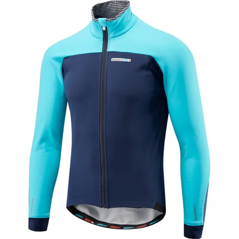 Madison RoadRace Apex Softshell Jacket - Ink Blue / Blue Curaco 1 Madison RoadRace Apex Softshell Jacket - Ink Blue / Blue Curaco