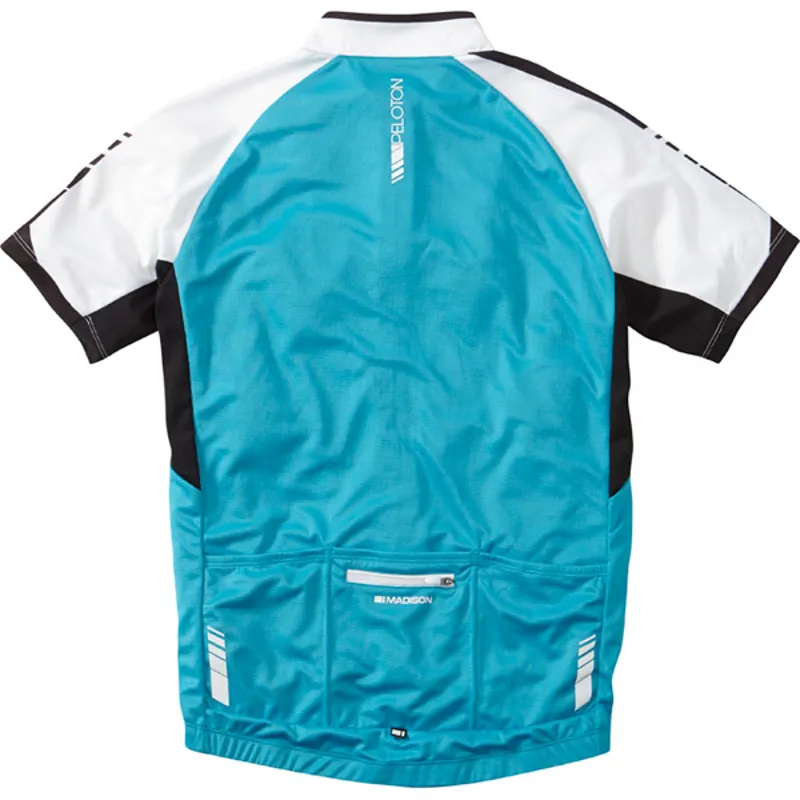 Madison Peloton Short Sleeve Jersey - Hawaiian Blue 2 Madison Peloton Short Sleeve Jersey - Hawaiian Blue - Image 2