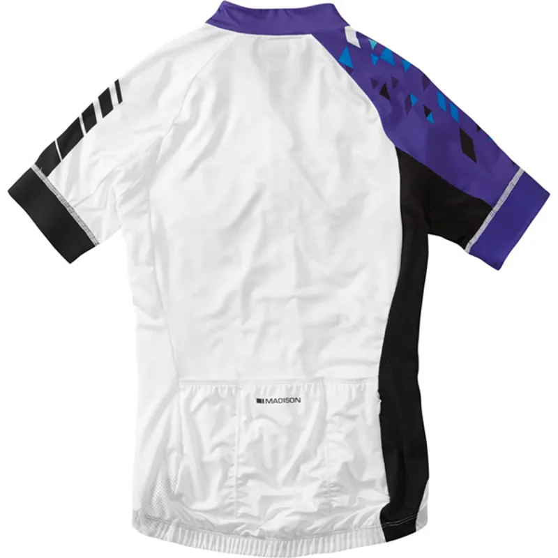 Madison Sportive Womens Short Sleeve Jersey - White/Purple Reign 3 Madison Sportive Womens Short Sleeve Jersey - White/Purple Reign - Image 3