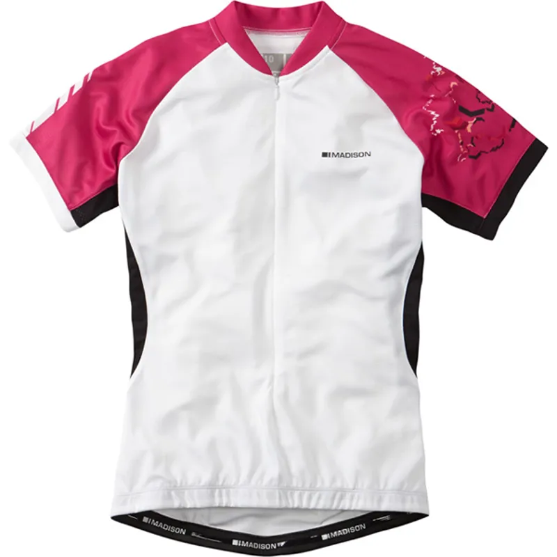 Madison Keirin Womens Short Sleeve Jersey - White/Very Berry 3 Madison Keirin Womens Short Sleeve Jersey - White/Very Berry - Image 3