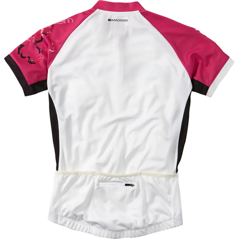 Madison Keirin Womens Short Sleeve Jersey - White/Very Berry 4 Madison Keirin Womens Short Sleeve Jersey - White/Very Berry - Image 4