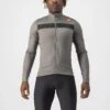 Castelli Puro 3 Men's Long Sleeve Jersey - Dark Grey/Red Reflex