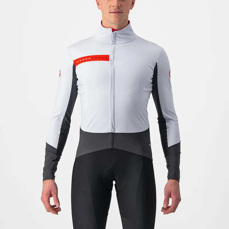 Castelli Beta RoS Men's Jacket - Silver Grey/Dark Grey/Red 3 Castelli Beta RoS Men's Jacket - Silver Grey/Dark Grey/Red - Image 3