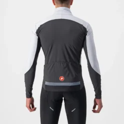 Castelli Beta RoS Men's Jacket - Silver Grey/Dark Grey/Red