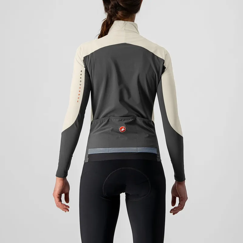 Castelli Beta RoS Women's Jacket - Chalk/Dark Grey 2 Castelli Beta RoS Women's Jacket - Chalk/Dark Grey - Image 2