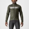 Castelli Raddoppia 3 Men's Jacket - Military Green/Silver Reflex