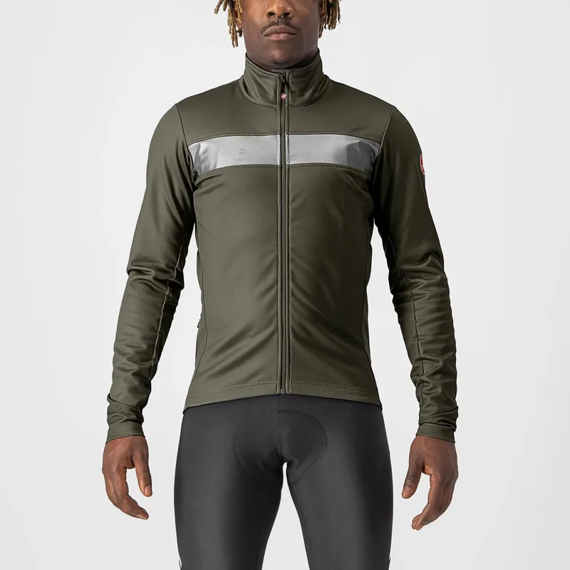 Castelli Raddoppia 3 Men's Jacket - Military Green/Silver Reflex 1 Castelli Raddoppia 3 Men's Jacket - Military Green/Silver Reflex