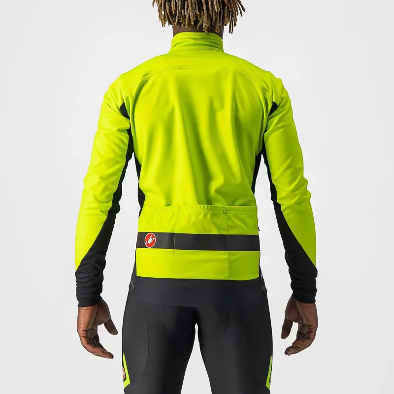 Castelli Raddoppia 3 Men's Jacket - Electric Lime/Black Reflex 2 Castelli Raddoppia 3 Men's Jacket - Electric Lime/Black Reflex - Image 2