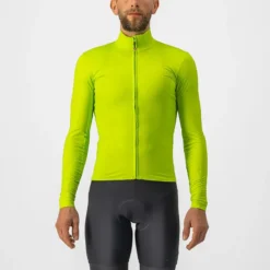 Castelli Pro Thermal Mid Men's Long Sleeve Jersey - Electric Lime
