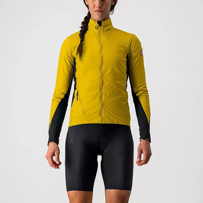 Castelli Unlimited Puffy Women's Jacket - Goldenrod/Grey/Black 2 Castelli Unlimited Puffy Women's Jacket - Goldenrod/Grey/Black - Image 2