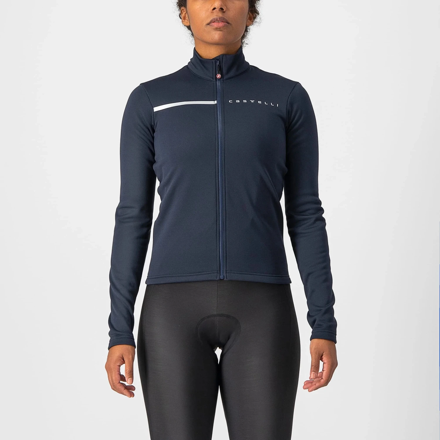 Castelli Sinergia 2 Women's Long Sleeve Jersey - Sodalite Blue/Sterling Blue 2 Castelli Sinergia 2 Women's Long Sleeve Jersey - Sodalite Blue/Sterling Blue - Image 2