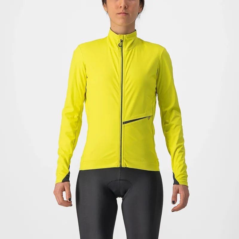 Castelli Go Windproof Women's Jacket - Brilliant Yellow/Dark Grey 3 Castelli Go Windproof Women's Jacket - Brilliant Yellow/Dark Grey - Image 3