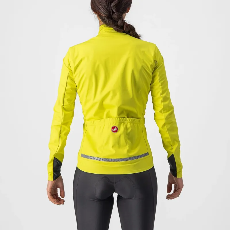 Castelli Go Windproof Women's Jacket - Brilliant Yellow/Dark Grey 2 Castelli Go Windproof Women's Jacket - Brilliant Yellow/Dark Grey - Image 2