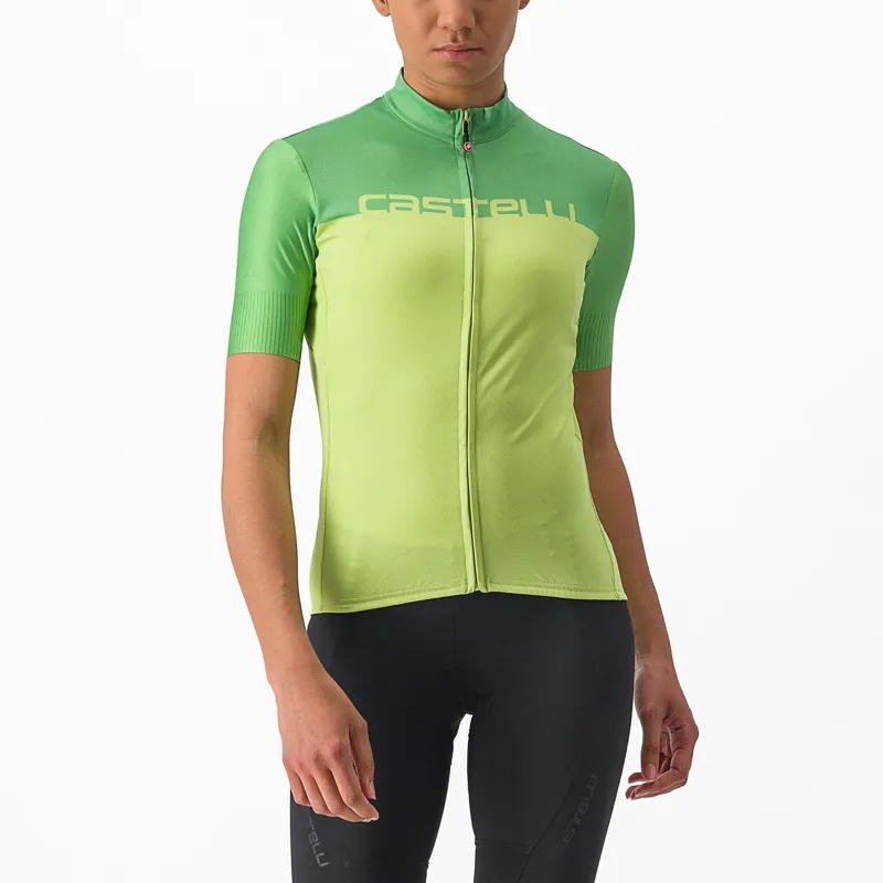 Castelli Velocissima Women's Short Sleeve Jersey - Lime/Absinthe 2 Castelli Velocissima Women's Short Sleeve Jersey - Lime/Absinthe - Image 2