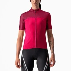 Castelli Velocissima Women's Short Sleeve Jersey - Soft Orange/Scarlet