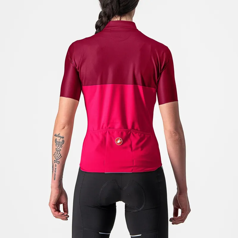 Castelli Velocissima Women's Short Sleeve Jersey - Persian Red/Bordeaux 2 Castelli Velocissima Women's Short Sleeve Jersey - Persian Red/Bordeaux - Image 2