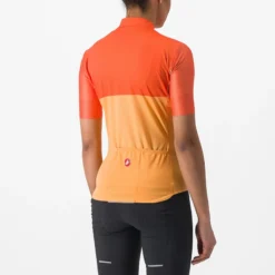 Castelli Velocissima Women's Short Sleeve Jersey - Soft Orange/Scarlet -Cycle Fix cs220658661 4 2000x.progressive