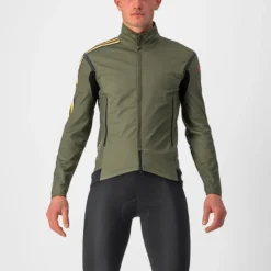 Castelli Unlimited Perfetto RoS 2 Men's Jacket - Military Green/Goldenrod