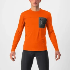 Castelli Unlimited Merino Long Sleeve Men's T-Shirt - Orange Rust 7 Castelli Unlimited Merino Long Sleeve Men's T-Shirt - Orange Rust -Cycle Fix cs225063181 1 2000x.progressive