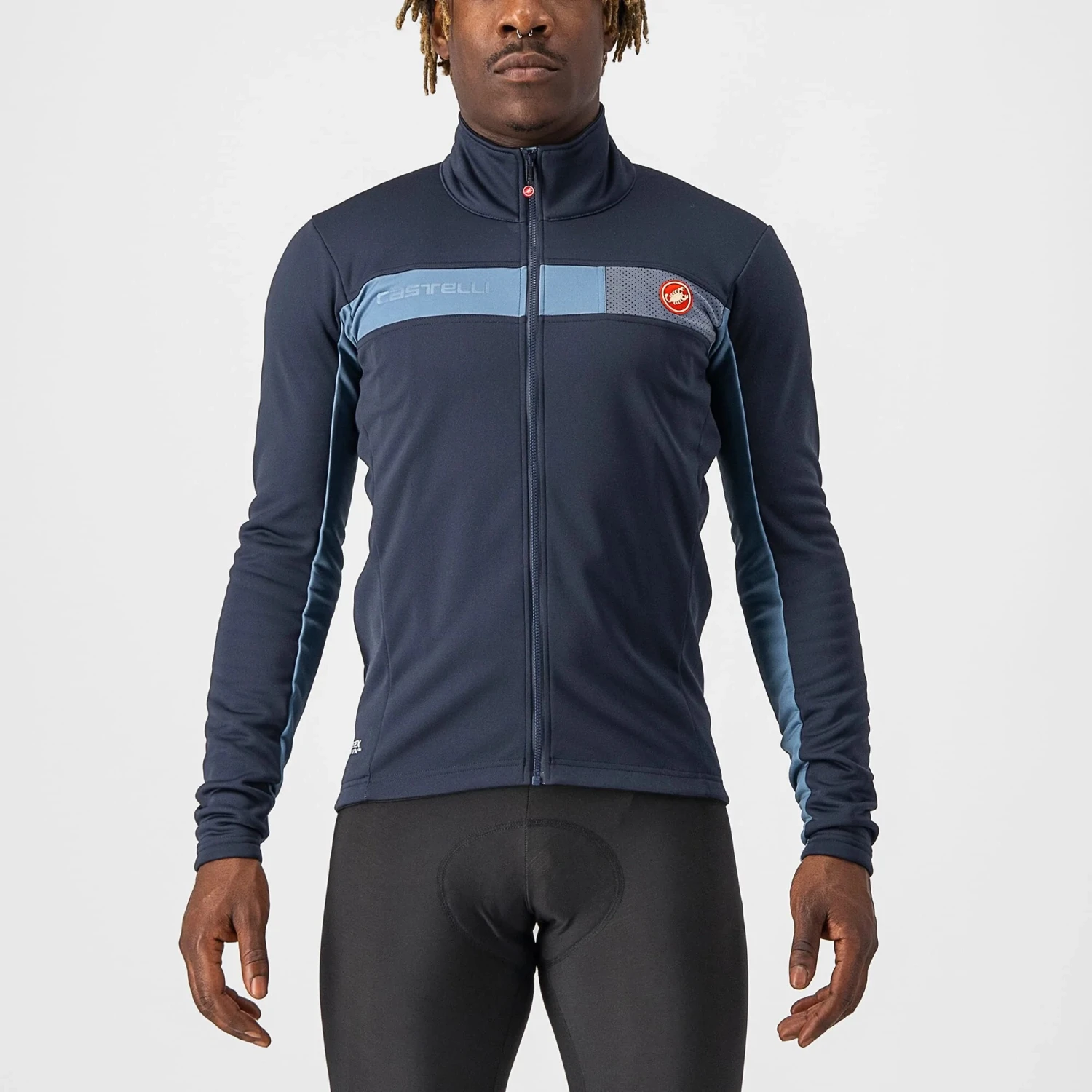 Castelli Mortirolo 6S Men's Jacket - Dark Grey/Silver Grey/Red Reflex 4 Castelli Mortirolo 6S Men's Jacket - Dark Grey/Silver Grey/Red Reflex - Image 4