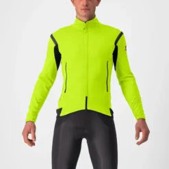 Castelli Perfetto RoS 2 Waterproof Men's Jacket - Electric Lime/Dark Grey