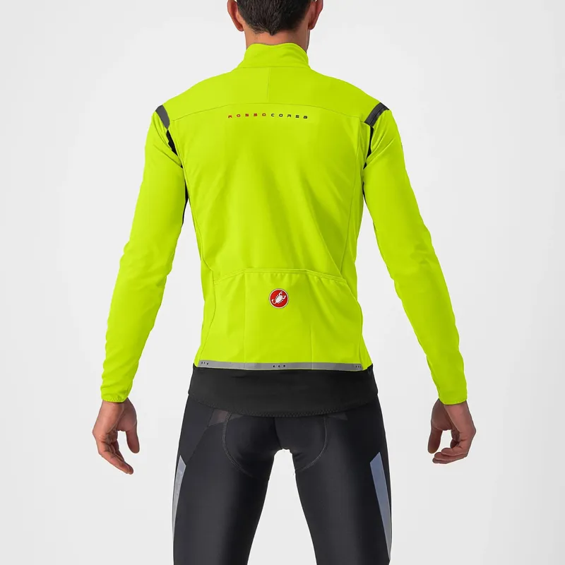 Castelli Perfetto RoS 2 Waterproof Men's Jacket - Electric Lime/Dark Grey 2 Castelli Perfetto RoS 2 Waterproof Men's Jacket - Electric Lime/Dark Grey - Image 2