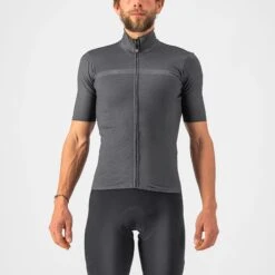 Castelli Pro Thermal Mid Men's Short Sleeve Jersey - Steel Blue