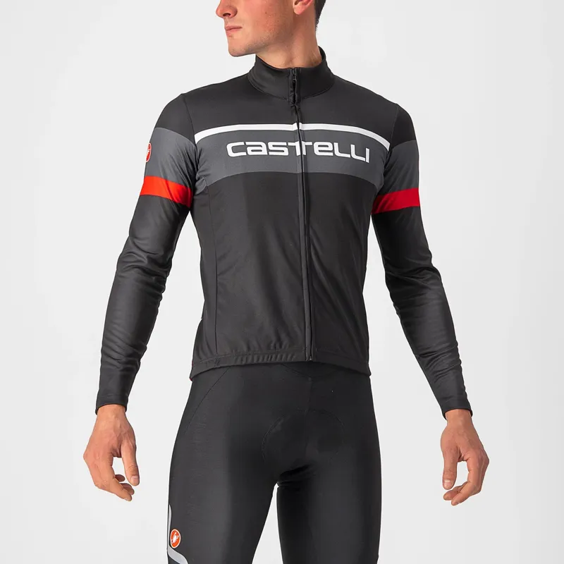 Castelli Passista Men's Long Sleeve Jersey - Light Black/Dark Grey 1 Castelli Passista Men's Long Sleeve Jersey - Light Black/Dark Grey