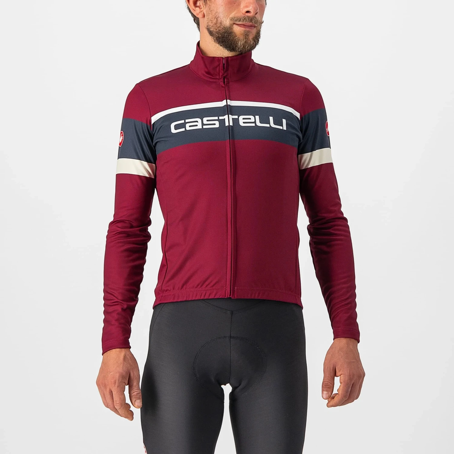 Castelli Passista Men's Long Sleeve Jersey - Light Black/Dark Grey 4 Castelli Passista Men's Long Sleeve Jersey - Light Black/Dark Grey - Image 4