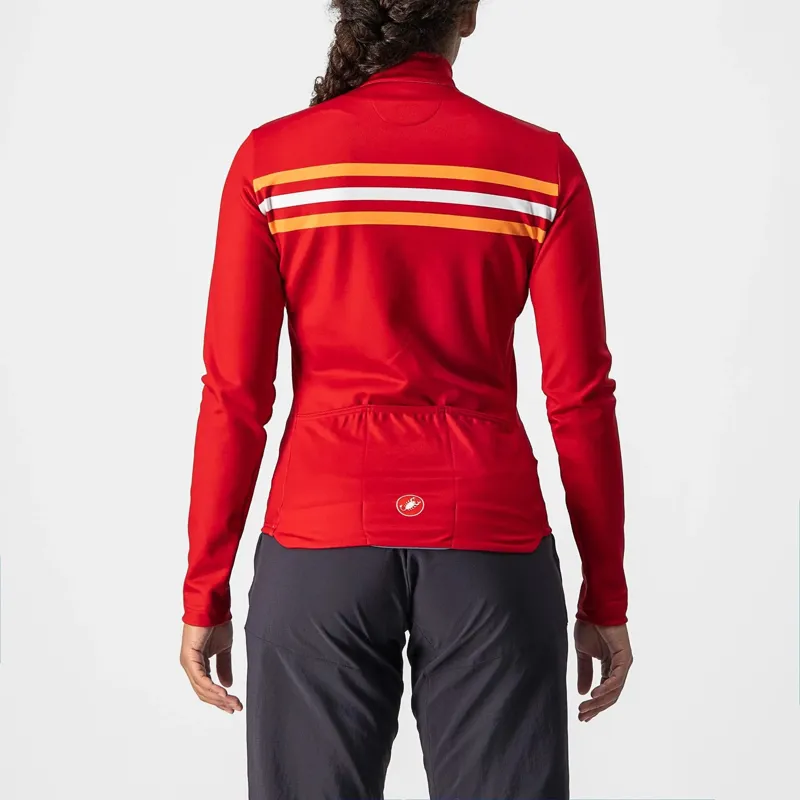 Castelli Unlimited Thermal Women's Long Sleeve Jersey - Dark Red 2 Castelli Unlimited Thermal Women's Long Sleeve Jersey - Dark Red - Image 2