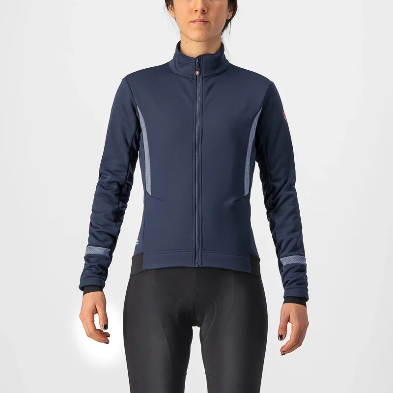 Castelli Dinamica 2 Women's Jacket - Savile Blue/Silver Reflex 1 Castelli Dinamica 2 Women's Jacket - Savile Blue/Silver Reflex