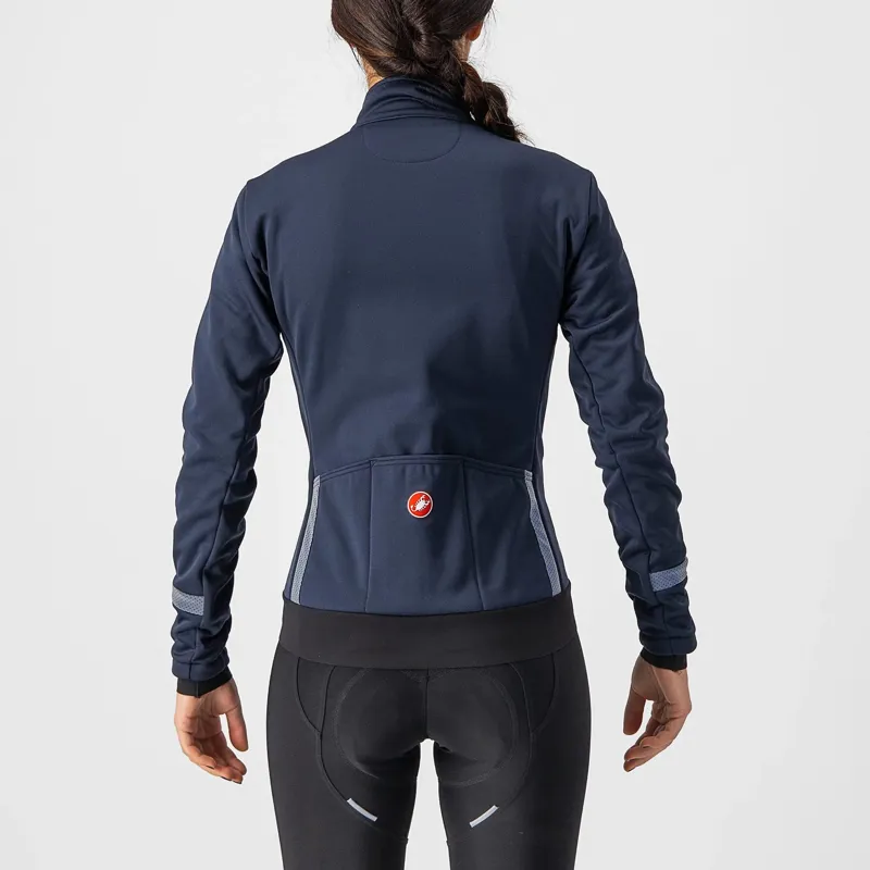 Castelli Dinamica 2 Women's Jacket - Savile Blue/Silver Reflex 4 Castelli Dinamica 2 Women's Jacket - Savile Blue/Silver Reflex - Image 4
