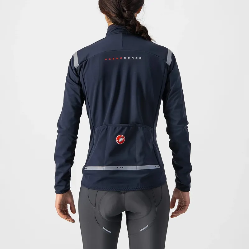 Castelli Perfetto RoS 2 Women's Jacket - Savile Blue/Silver Reflex 1 Castelli Perfetto RoS 2 Women's Jacket - Savile Blue/Silver Reflex