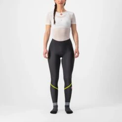 Castelli Velocissima Thermal Women's Tights - Black/Melon