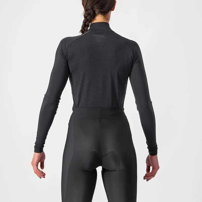 Castelli Bandito Wool Women's Long Sleeve Base Layer - Black 2 Castelli Bandito Wool Women's Long Sleeve Base Layer - Black - Image 2