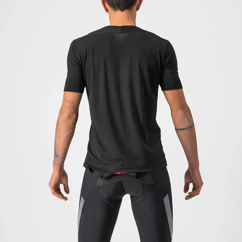 Castelli Bandito Wool Men's Short Sleeve Base Layer - Black 2 Castelli Bandito Wool Men's Short Sleeve Base Layer - Black - Image 2