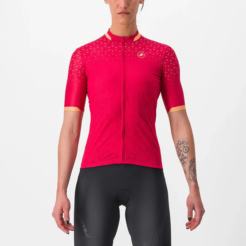 Castelli Pezzi Women's Short Sleeve Jersey - Persian Red 1 Castelli Pezzi Women's Short Sleeve Jersey - Persian Red