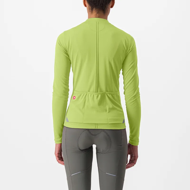Castelli Anima 4 Women's Long Sleeve Jersey - Bright Lime 4 Castelli Anima 4 Women's Long Sleeve Jersey - Bright Lime - Image 4