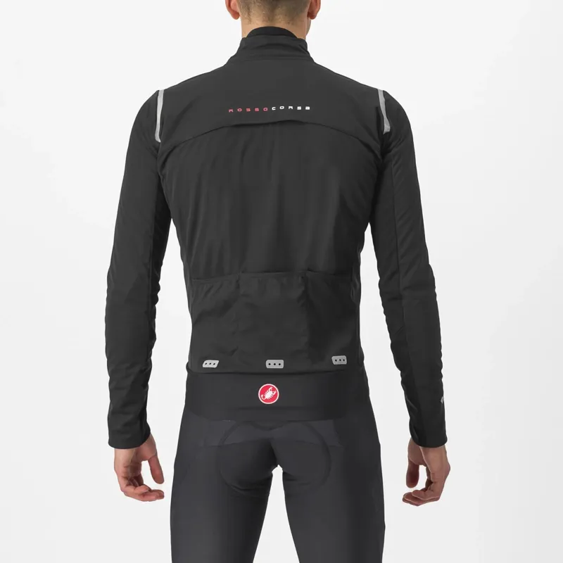 Castelli Alpha Doppio RoS Men's Waterproof Jacket - Black/Silver Reflex 5 Castelli Alpha Doppio RoS Men's Waterproof Jacket - Black/Silver Reflex - Image 5