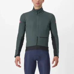 Castelli Alpha Doppio RoS Men's Waterproof Jacket - Rover Green/Black