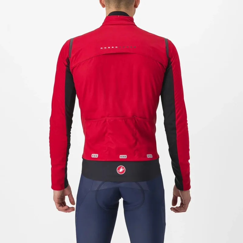 Castelli Alpha Doppio RoS Men's Waterproof Jacket - Pompeian Red/Black 5 Castelli Alpha Doppio RoS Men's Waterproof Jacket - Pompeian Red/Black - Image 5