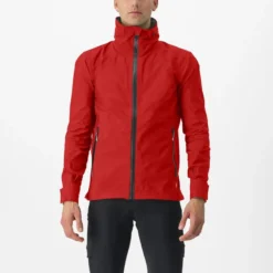 Castelli Trail GT Men's Waterproof Jacket - Pompeian Red