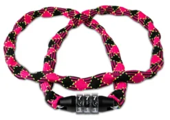 Cube RFR CMPT Kids' Combination Chain Lock - Neon Pink/Black