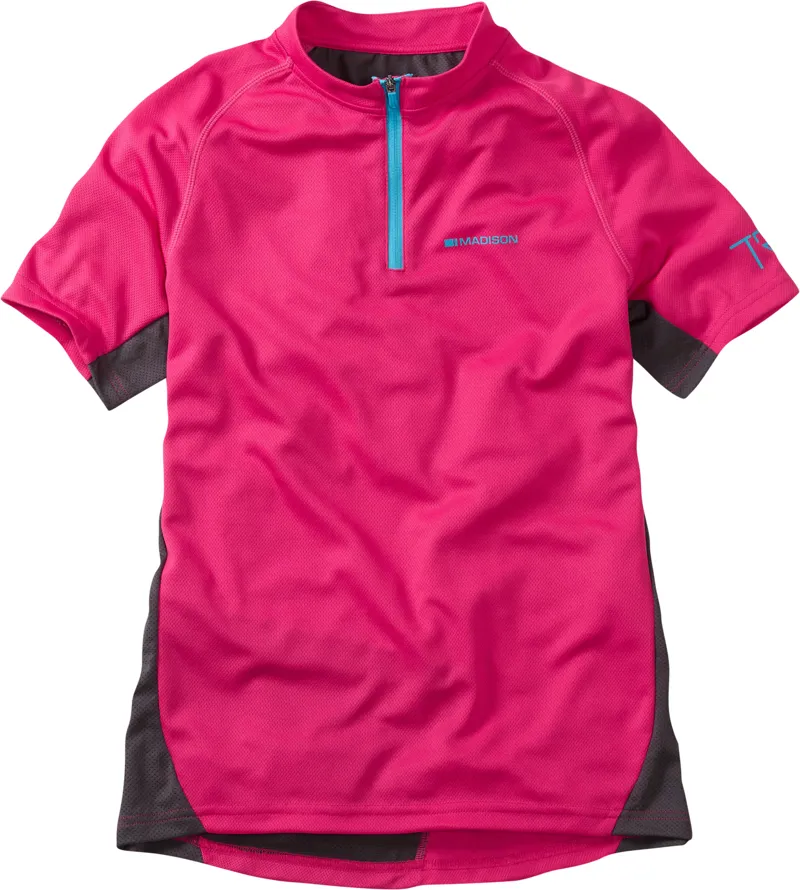 Madison Trail Youth Short Sleeve Jersey - Pink 1 Madison Trail Youth Short Sleeve Jersey - Pink