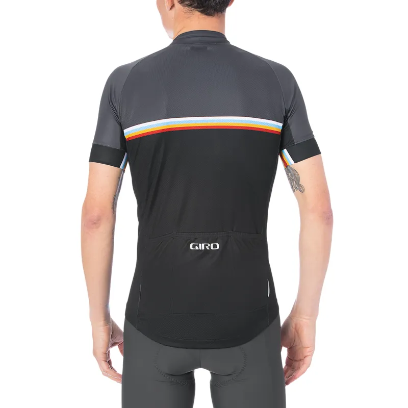 Giro Chrono Sport Short Sleeve Jersey - Black/Classic Stripe 1 Giro Chrono Sport Short Sleeve Jersey - Black/Classic Stripe