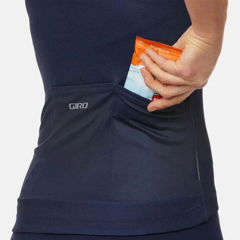 Giro Womens Chrono Sport Short Sleeve Jersey - Blue Checks 2 Giro Womens Chrono Sport Short Sleeve Jersey - Blue Checks - Image 2