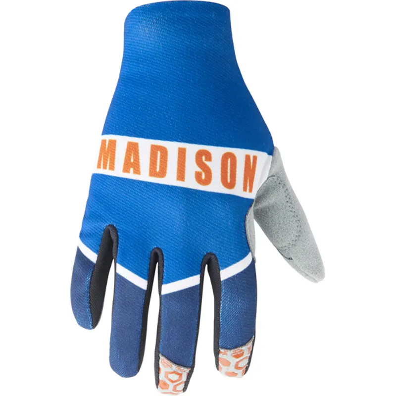 Madison Alpine Youth Long Finger Gloves - Blue/Navy 2 Madison Alpine Youth Long Finger Gloves - Blue/Navy - Image 2