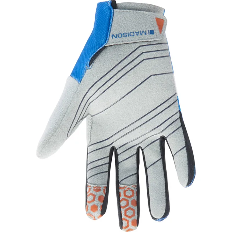 Madison Alpine Youth Long Finger Gloves - Blue/Navy 1 Madison Alpine Youth Long Finger Gloves - Blue/Navy