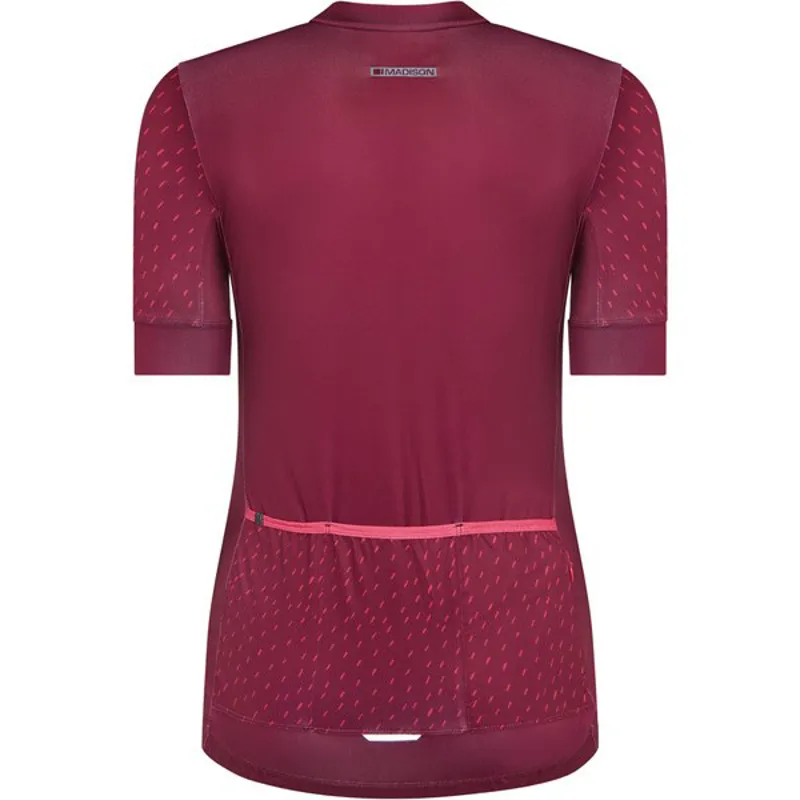 Madison Sportive Womens Short Sleeve Jersey - Classy Burgundy 3 Madison Sportive Womens Short Sleeve Jersey - Classy Burgundy - Image 3
